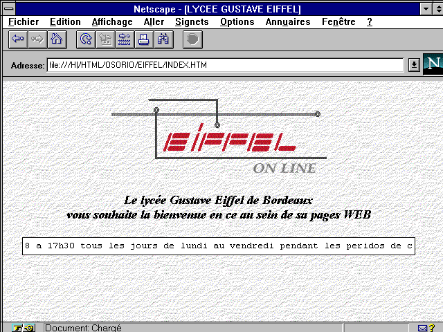 Ecran de Netscape